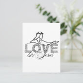 Carte Postale Conception de typographie chrétienne Aimer comme J (Debout devant)