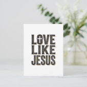 Carte Postale Conception de typographie chrétienne Amour comme J (Debout devant)