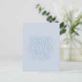 Carte Postale Conception de typographie chrétienne Jésus aime  (Debout devant)