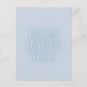 Carte Postale Conception de typographie chrétienne Jésus aime  (Devant)