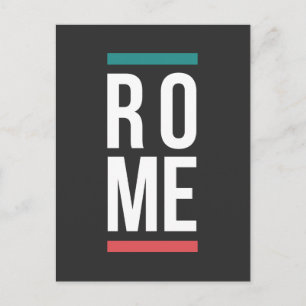 Carte Postale Conception de typographie gras de la ville de Rome