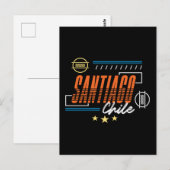 Carte Postale Conception de typographie rétro moderne à Santiago (Devant / Derrière)