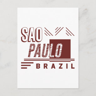 Carte Postale Conception de typographie urbaine moderne de São P