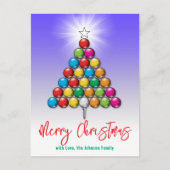 Carte Postale Conception de vacances de Noël de golf (Devant)