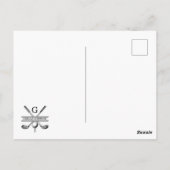 Carte Postale Conception de vacances de Noël de golf joyeux (Dos)