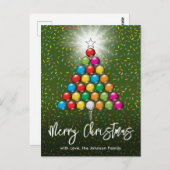 Carte Postale Conception de vacances de Noël de golf Merry (Devant / Derrière)