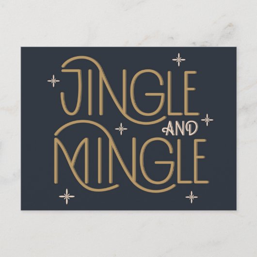 Carte Postale Conception de vacances festive Jingle and Mingle (Devant)