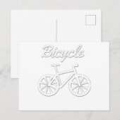 Carte Postale Conception de vélo simple (Devant / Derrière)