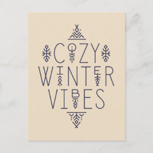 Carte Postale Conception de vibrations hivernales confortables