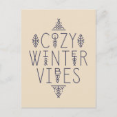 Carte Postale Conception de vibrations hivernales confortables (Devant)