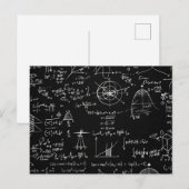 Carte Postale Conception d'équations de tableau noir de mathémat (Devant / Derrière)