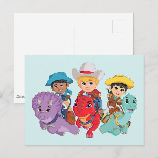 Carte Postale Conception des amis du Dino Ranch (Devant / Derrière)