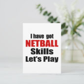 CARTE POSTALE CONCEPTION DES COMPÉTENCES NETBALL (Debout devant)