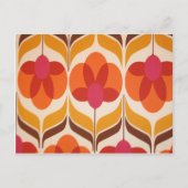 Carte Postale Conception des fleurs rétro (Devant)