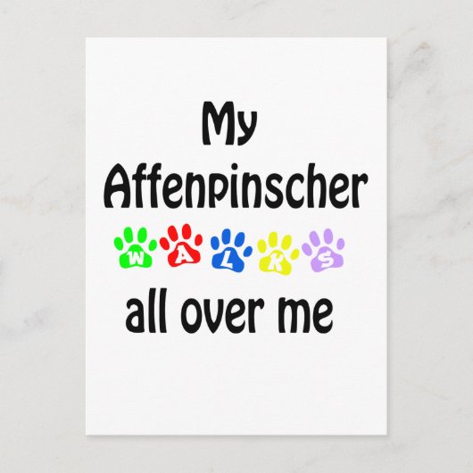 Carte Postale Conception des marches d'Affenpinscher (Devant)