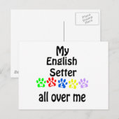 Carte Postale Conception des marches de Setter Anglais (Devant / Derrière)