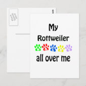 Carte Postale Conception des marches Rottweiler (Devant / Derrière)