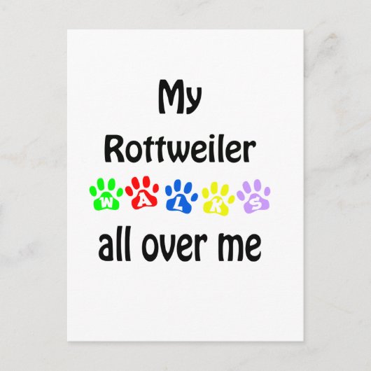 Carte Postale Conception des marches Rottweiler (Devant)
