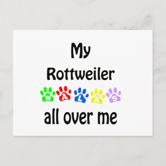 Carte Postale Conception des marches Rottweiler (Devant)