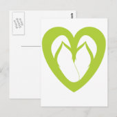 Carte Postale Conception des tongs verts 1 (Devant / Derrière)