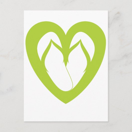 Carte Postale Conception des tongs verts 1 (Devant)