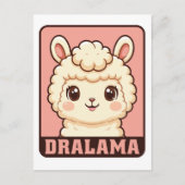 Carte Postale Conception d'illustration de lama mignon (Devant)