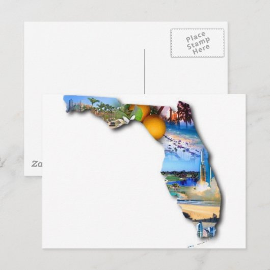 CARTE POSTALE CONCEPTION D'IMAGE DE LA FLORIDE (Devant / Derrière)