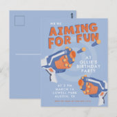 Carte Postale Conception d'invitation de pistolets à mousse (Devant / Derrière)