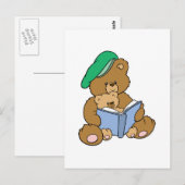Carte Postale Conception d'ours en peluche pour l'heure de l'his (Devant / Derrière)