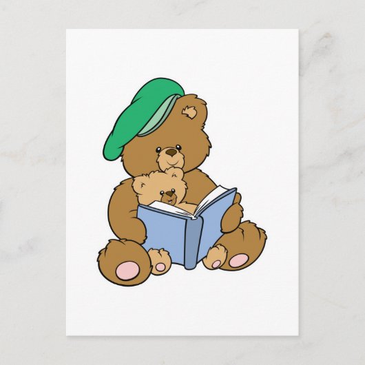 Carte Postale Conception d'ours en peluche pour l'heure de l'his (Devant)