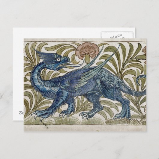 Carte Postale Conception "Dragon" pour une dalle (avec papier) (Devant / Derrière)