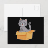 Carte Postale Conception drôle de chat Chats Motif Mignon Patte  (Devant / Derrière)