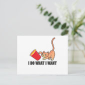 Carte Postale Conception drôle de chat Chats Patte mignonne Anim (Debout devant)
