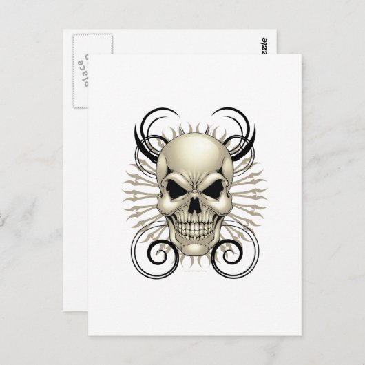 Carte Postale Conception du crâne (Devant / Derrière)