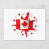 Carte Postale Conception du drapeau canadien (Devant)