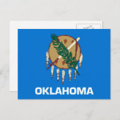 Carte Postale Conception du drapeau de l'État de l'Oklahoma (Devant / Derrière)