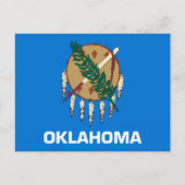 Carte Postale Conception du drapeau de l'État de l'Oklahoma (Devant)