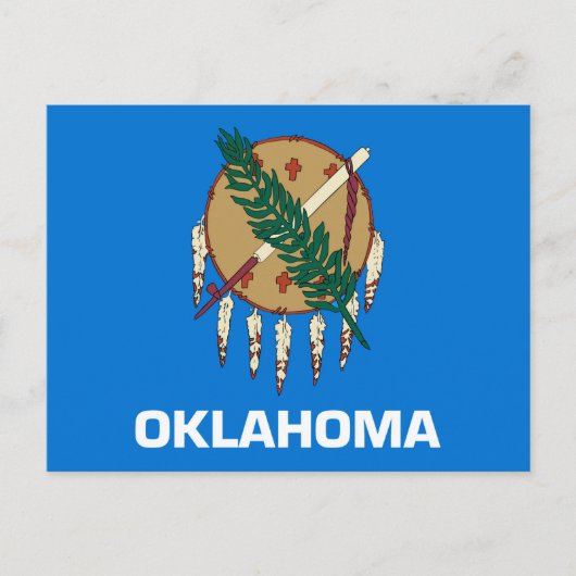 Carte Postale Conception du drapeau de l'État de l'Oklahoma (Devant)