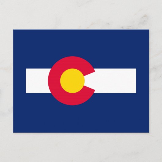 Carte Postale Conception du drapeau de l'État du Colorado (Devant)