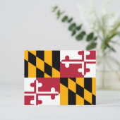 Carte Postale Conception du drapeau de l'État du Maryland (Debout devant)