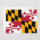 Carte Postale Conception du drapeau de l'État du Maryland (Devant / Derrière)