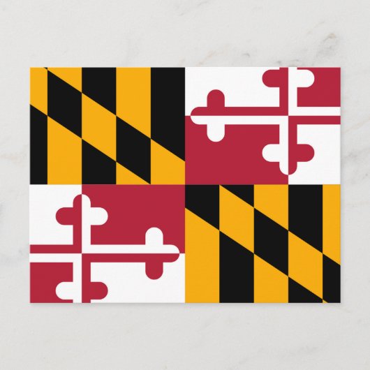 Carte Postale Conception du drapeau de l'État du Maryland (Devant)