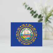 Carte Postale Conception du drapeau d'état du New Hampshire (Debout devant)