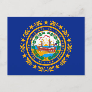 Carte Postale Conception du drapeau d'état du New Hampshire