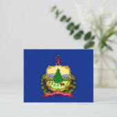 Carte Postale Conception du drapeau d'état du Vermont (Debout devant)