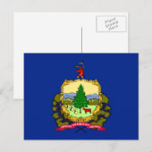 Carte Postale Conception du drapeau d'état du Vermont (Devant / Derrière)