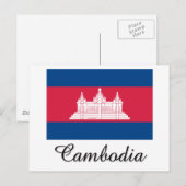 Carte Postale Conception du drapeau du Cambodge (Devant / Derrière)