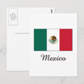 Carte Postale Conception du drapeau du Mexique (Devant / Derrière)