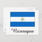 Carte Postale Conception du drapeau du Nicaragua (Devant / Derrière)