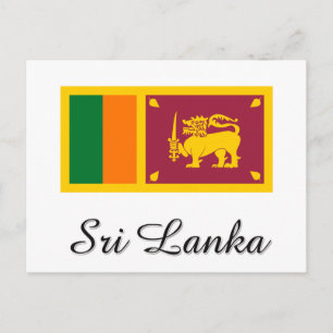 Carte Postale Conception du drapeau du Sri Lanka